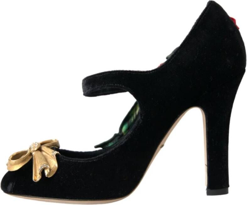 Dolce & Gabbana Kristal Roos Mary Jane Pumps Black Dames