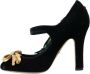 Dolce & Gabbana Zwarte Rozen Kristal Mary Jane Schoenen Black Dames - Thumbnail 5