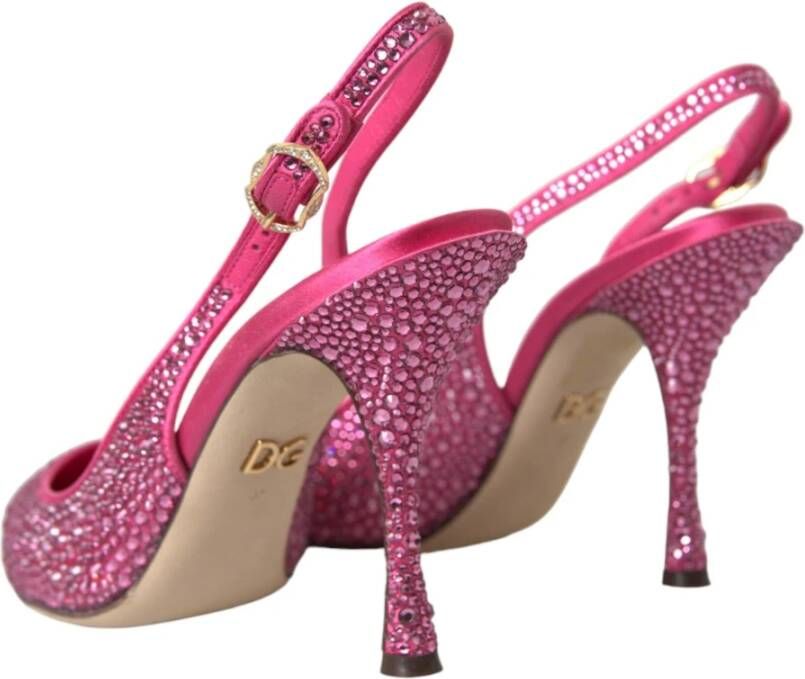 Dolce & Gabbana Kristal Roze Slingback Pumps Schoenen Pink Dames