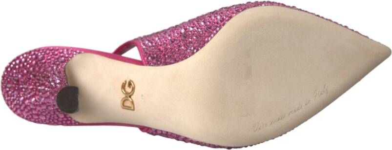 Dolce & Gabbana Kristal Roze Slingback Pumps Schoenen Pink Dames