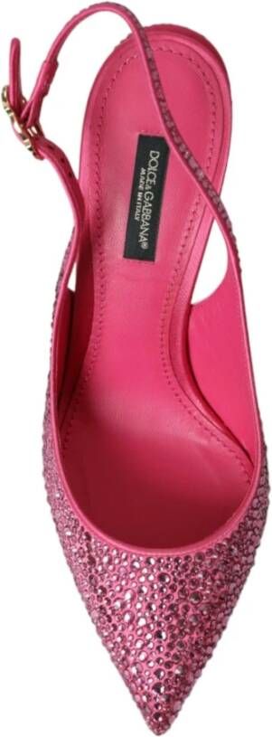 Dolce & Gabbana Kristal Roze Slingback Pumps Schoenen Pink Dames