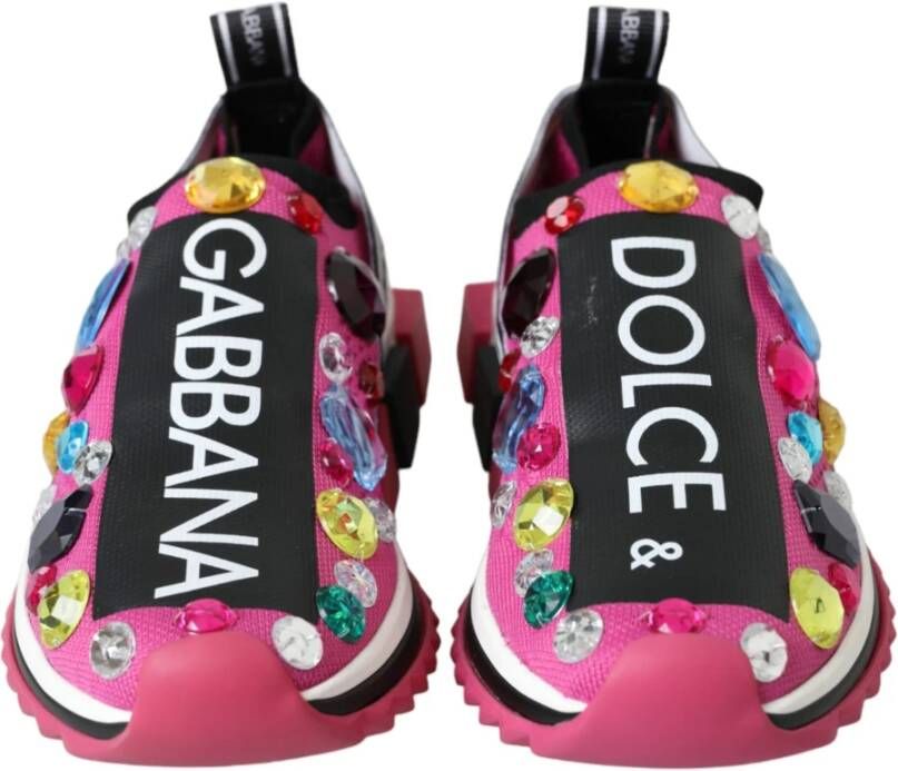 Dolce & Gabbana Kristal Sorrento Sneakers Pink Dames