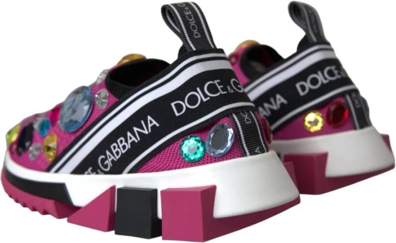 Dolce & Gabbana Kristal Sorrento Sneakers Pink Dames