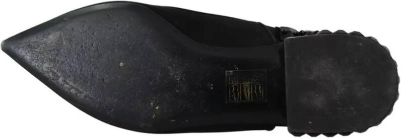 Dolce & Gabbana Kristal Stud Slingback Flats Black Dames