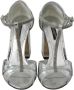 Dolce & Gabbana Kristal T-Strap Leren Sandalen Gray Dames - Thumbnail 5