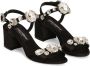 Dolce & Gabbana Kristal Zwarte Sandaal Black Dames - Thumbnail 2