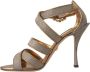 Dolce & Gabbana Kristalband Hakken Sandalen Stiletto Yellow Dames - Thumbnail 5