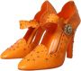 Dolce & Gabbana Kristalbloem Pumps Multicolor Kristallen Orange Dames - Thumbnail 11