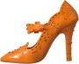 Dolce & Gabbana Kristalbloem Pumps Multicolor Kristallen Orange Dames - Thumbnail 13