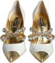 Dolce & Gabbana Kristalboog Parel Pumps Witgoud White Dames - Thumbnail 2