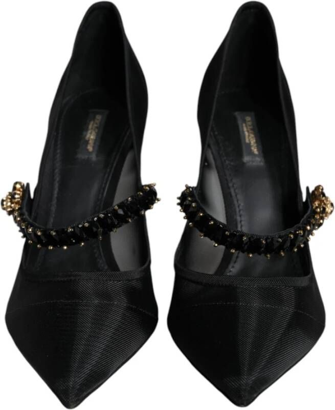 Dolce & Gabbana Kristalhak Mary Jane Pumps Black Dames