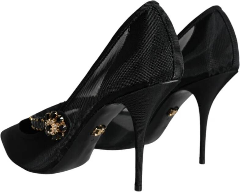 Dolce & Gabbana Kristalhak Mary Jane Pumps Black Dames