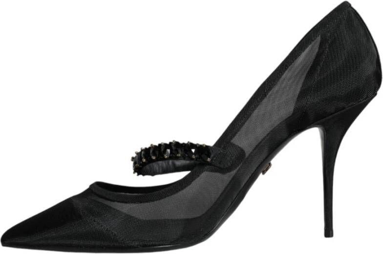 Dolce & Gabbana Kristalhak Mary Jane Pumps Black Dames