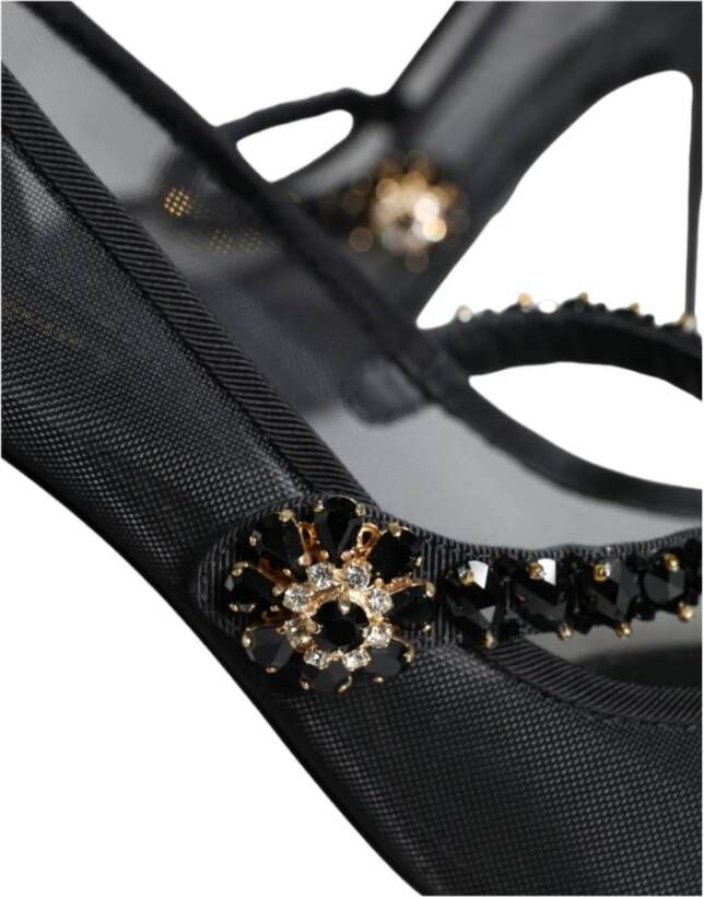 Dolce & Gabbana Kristalhak Mary Jane Pumps Black Dames