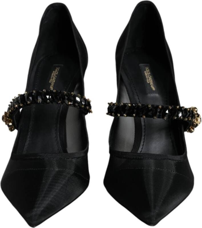 Dolce & Gabbana Kristalhak Mary Jane Pumps Black Dames