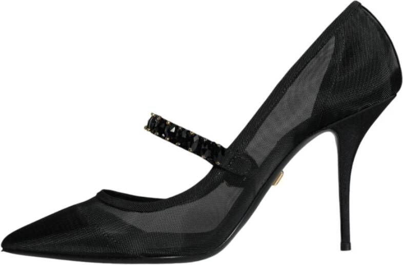 Dolce & Gabbana Kristalhak Mary Jane Pumps Black Dames