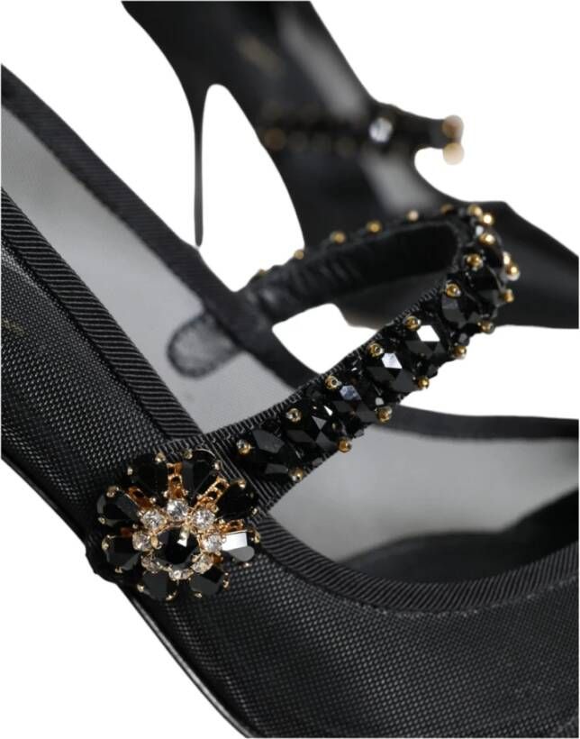 Dolce & Gabbana Kristalhak Mary Jane Pumps Black Dames