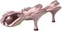 Dolce & Gabbana Kristalhakken Sandalen Roze Zijde Pink Dames - Thumbnail 4