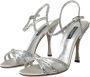 Dolce & Gabbana Kristal Hak Sandalen Zilver Versierd Gray Dames - Thumbnail 3