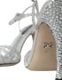 Dolce & Gabbana Kristal Hak Sandalen Zilver Versierd Gray Dames - Thumbnail 7