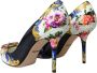 Dolce & Gabbana Kristallen Bloemen Leren Hakken Pumps Multicolor Dames - Thumbnail 4