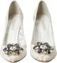 Dolce & Gabbana Kristallen kanten pumps met versieringen White Dames - Thumbnail 2