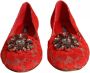 Dolce & Gabbana Kristalversierde balletflats Red Dames - Thumbnail 2