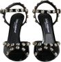 Dolce & Gabbana Kristalversierde enkelband sandalen Black Dames - Thumbnail 2