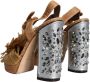 Dolce & Gabbana Kristalversierde enkelband sandalen Brown Dames - Thumbnail 4