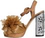 Dolce & Gabbana Kristalversierde enkelband sandalen Brown Dames - Thumbnail 6