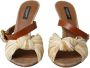 Dolce & Gabbana Kristalversierde Hak Sandalen Beige Dames - Thumbnail 2