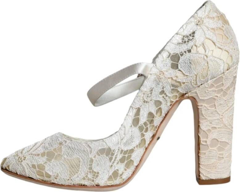 Dolce & Gabbana Kristalversierde hak sandalen White Dames