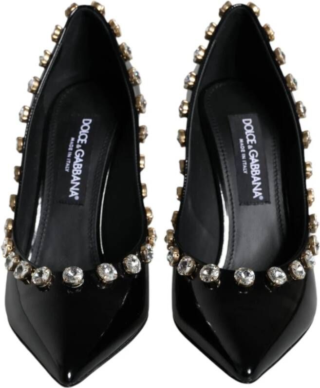 Dolce & Gabbana Kristalversierde hoge hakken pumps Black Dames