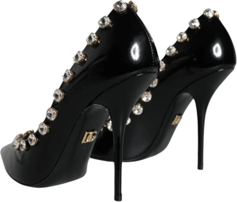 Dolce & Gabbana Kristalversierde hoge hakken pumps Black Dames