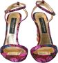 Dolce & Gabbana Kristalversierde Jacquard Sandalen Multicolor Dames - Thumbnail 2