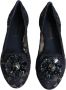 Dolce & Gabbana Kristalversierde Kant Flats Blue Dames - Thumbnail 3