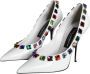 Dolce & Gabbana Kristalversierde Leren Hoge Hakken Pumps White Dames - Thumbnail 3