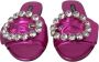 Dolce & Gabbana Kristalversierde Leren Sandalen Pink Dames - Thumbnail 2