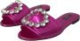 Dolce & Gabbana Kristalversierde Leren Sandalen Pink Dames - Thumbnail 3