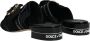 Dolce & Gabbana Kristalversierde Leren Slides Black Dames - Thumbnail 5