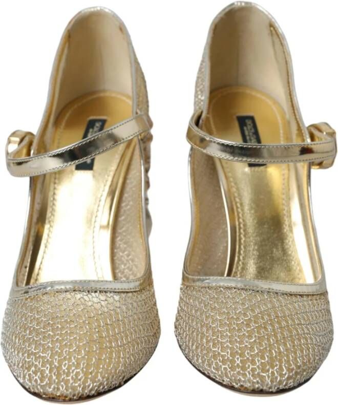 Dolce & Gabbana Kristalversierde Mary Jane Pumps Beige Dames