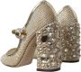 Dolce & Gabbana Kristalversierde Mary Jane Pumps Beige Dames - Thumbnail 3