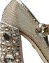 Dolce & Gabbana Kristalversierde Mary Jane Pumps Beige Dames - Thumbnail 4