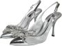 Dolce & Gabbana Kristalversierde Mesh Slingback Pumps Gray Dames - Thumbnail 3