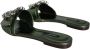 Dolce & Gabbana Kristalversierde Platte Sandalen Green Dames - Thumbnail 4