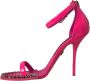 Dolce & Gabbana Kristalversierde Roze Leren Hakken Pink Dames - Thumbnail 4