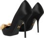 Dolce & Gabbana Zwarte Satijnen Strikpumps met Kristallen Black Dames - Thumbnail 9