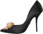 Dolce & Gabbana Zwarte Satijnen Strikpumps met Kristallen Black Dames - Thumbnail 10