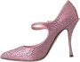 Dolce & Gabbana Kristalversierde Satijnen Pumps Pink Dames - Thumbnail 6