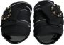 Dolce & Gabbana Kristalversierde Slide Sandalen Zwart Wit Black Dames - Thumbnail 2